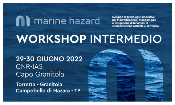 Locandina del workshop intermedio del progetto marinew hazard
